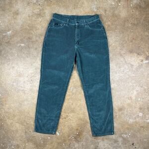 Vintage Lee Corduroy Pants Teal Green Women’s Size 16 Short USA Made